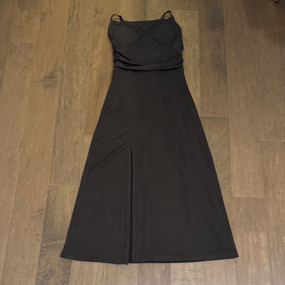 NWT Jason Wu Black Cowl Neck Backless Strappy Maxi Dress M